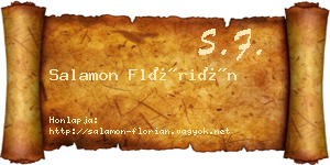 Salamon Flórián névjegykártya